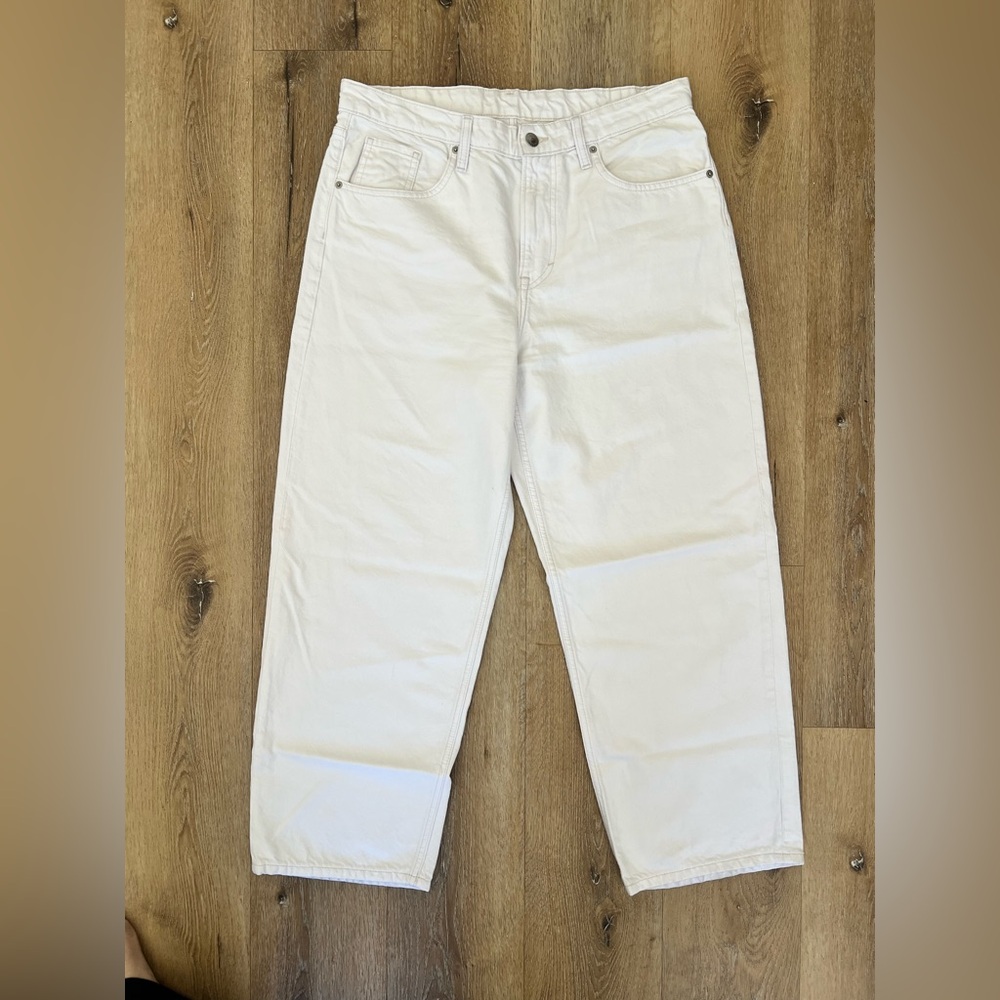 H&M SUPER BAGGY LOW RISE WAIST STRAIGHT LEG JEANS